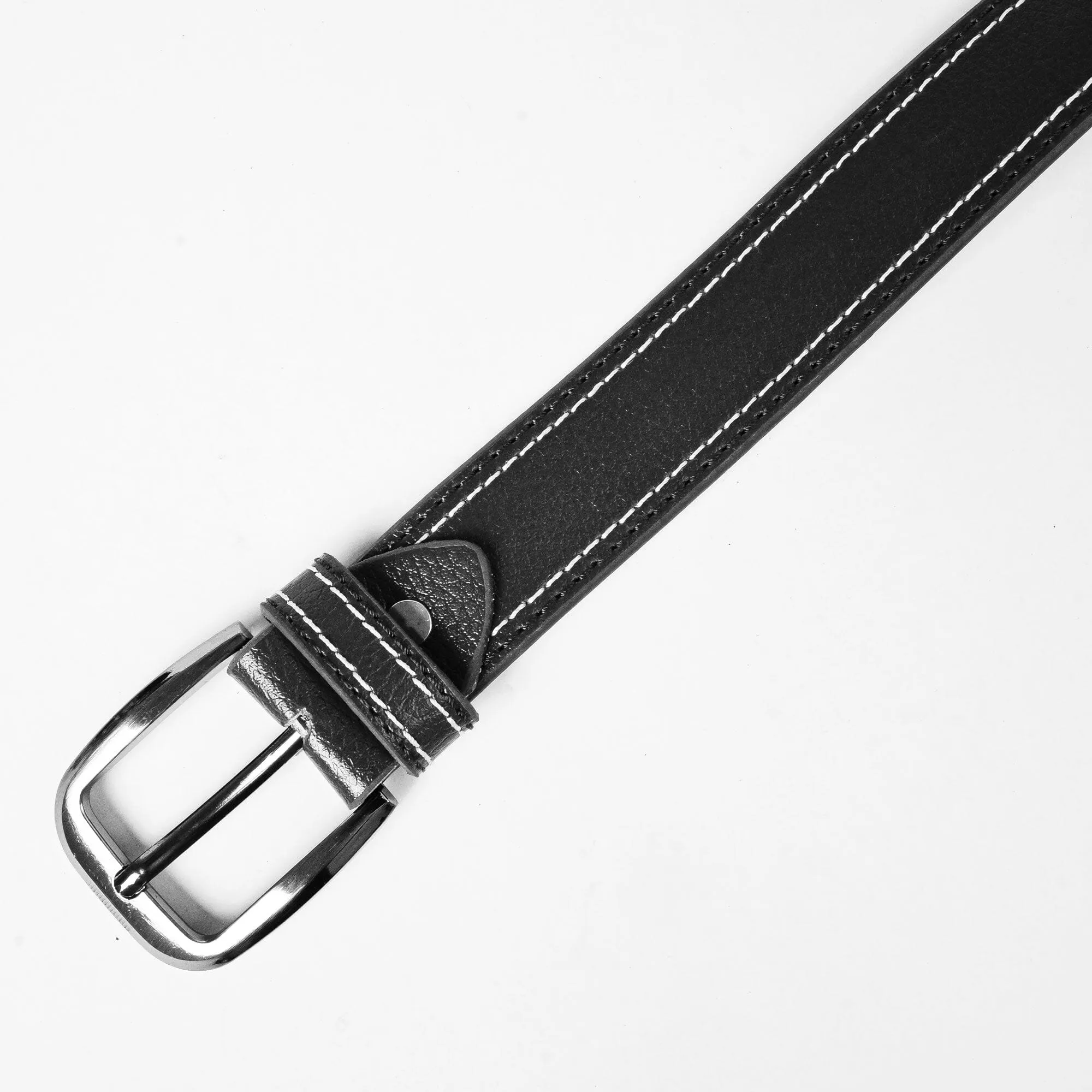 L&L Men's Zutphen Stitching Line Genuine Leather Belt