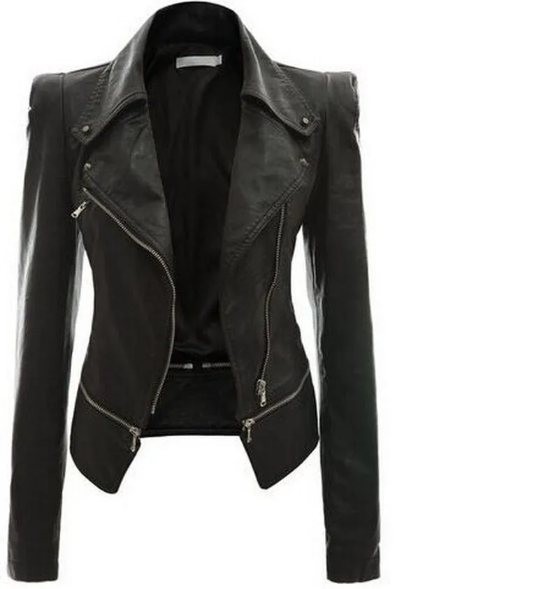 LovelyRLovely Women's Motorcycle Leather Jacket