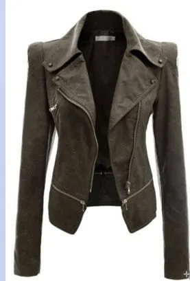 LovelyRLovely Women's Motorcycle Leather Jacket