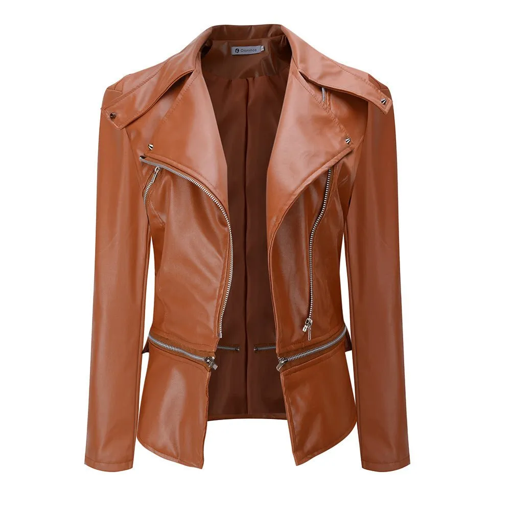 LovelyRLovely Women's Motorcycle Leather Jacket