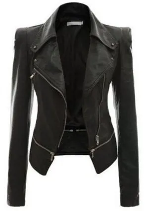 LovelyRLovely Women's Motorcycle Leather Jacket