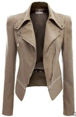 LovelyRLovely Women's Motorcycle Leather Jacket