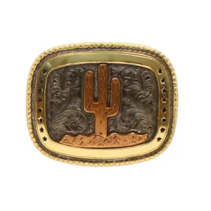 M&F Men's Crumrine Desert Cactus and Stars Rectangle Buckle