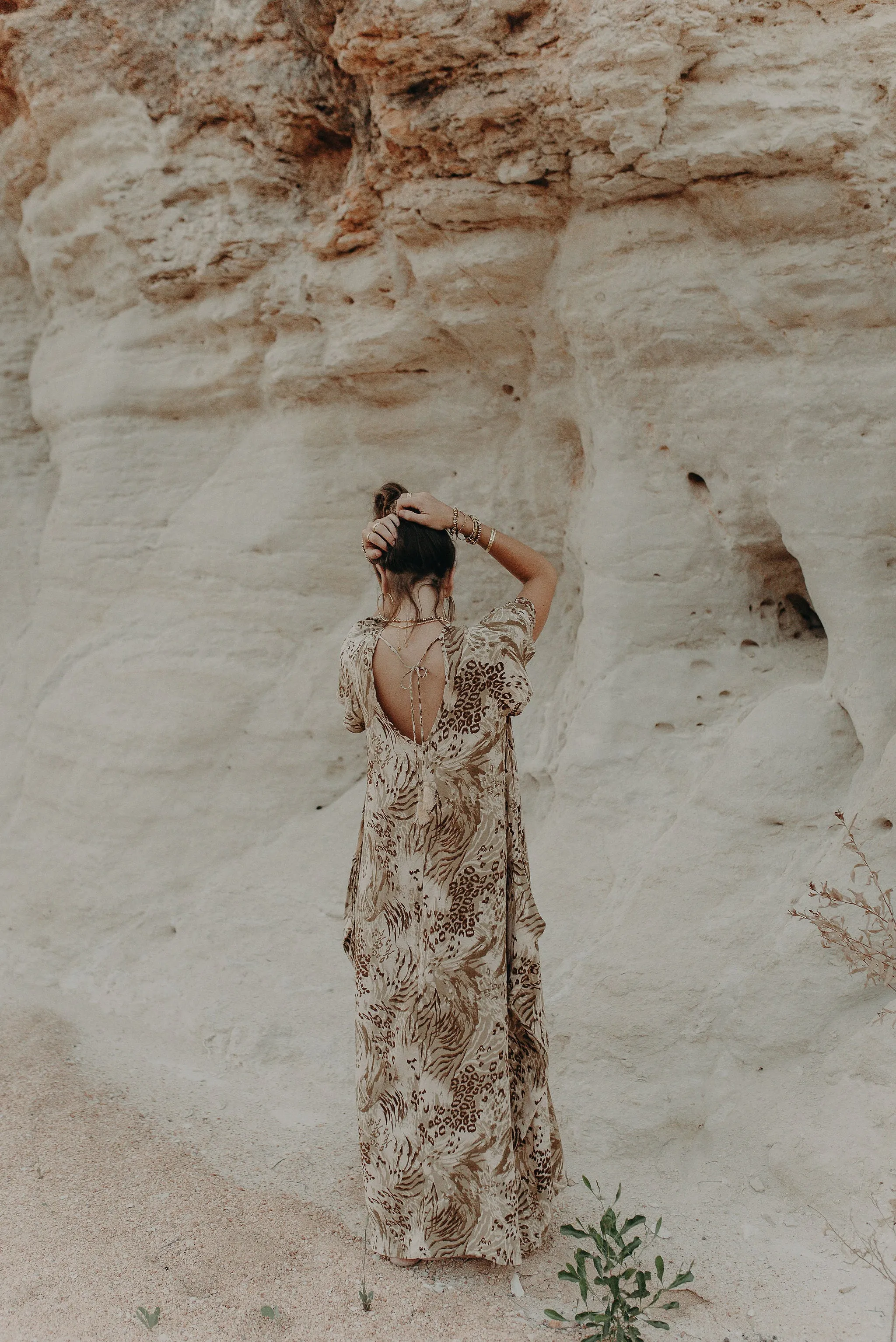 Maxi Wingdress Sleeved - jungle