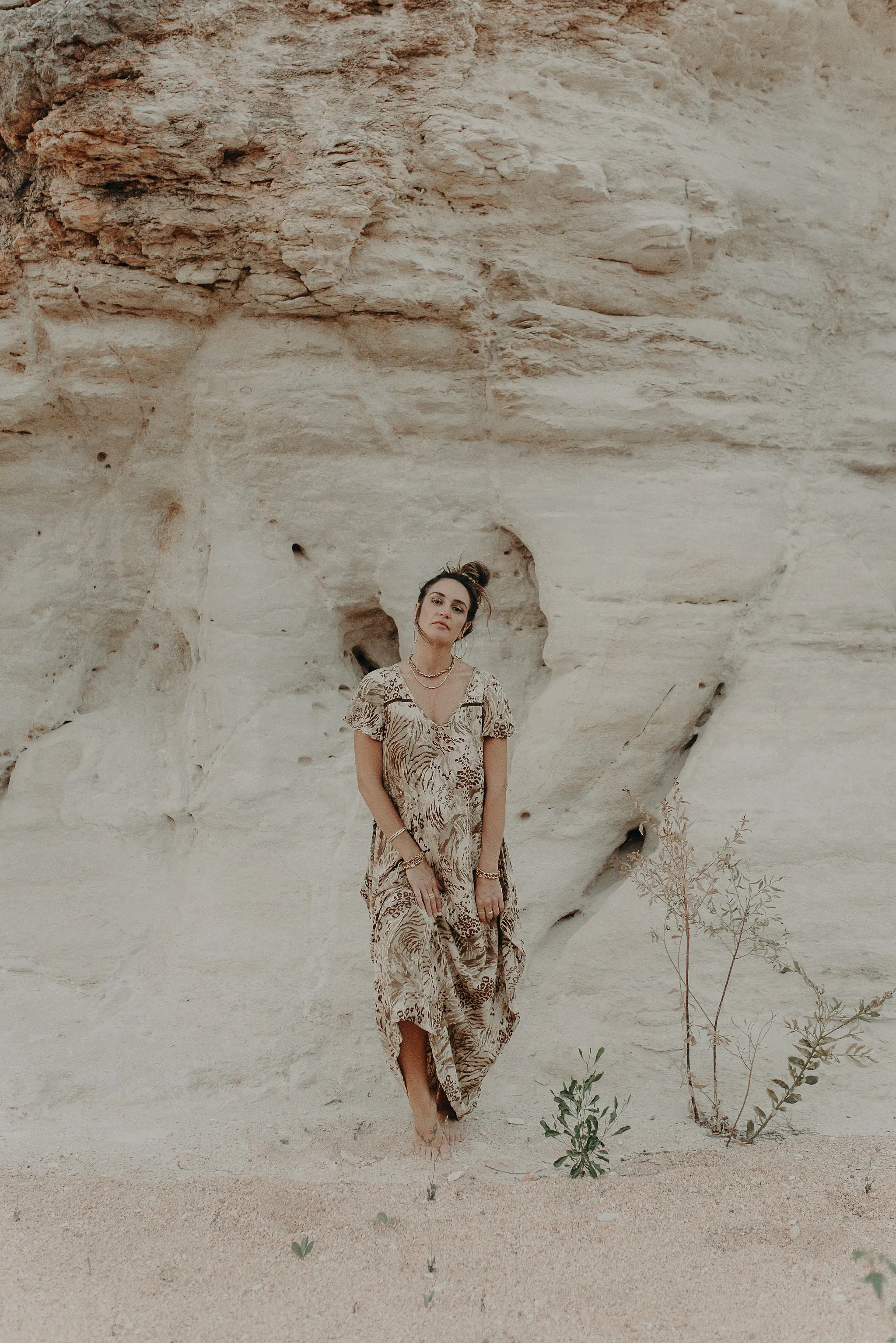Maxi Wingdress Sleeved - jungle