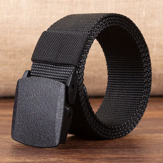 Men's Military Style Adjustable Belt