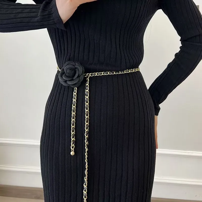 MetalChic Casual & Elegant Alloy-Buckle Metal Belt