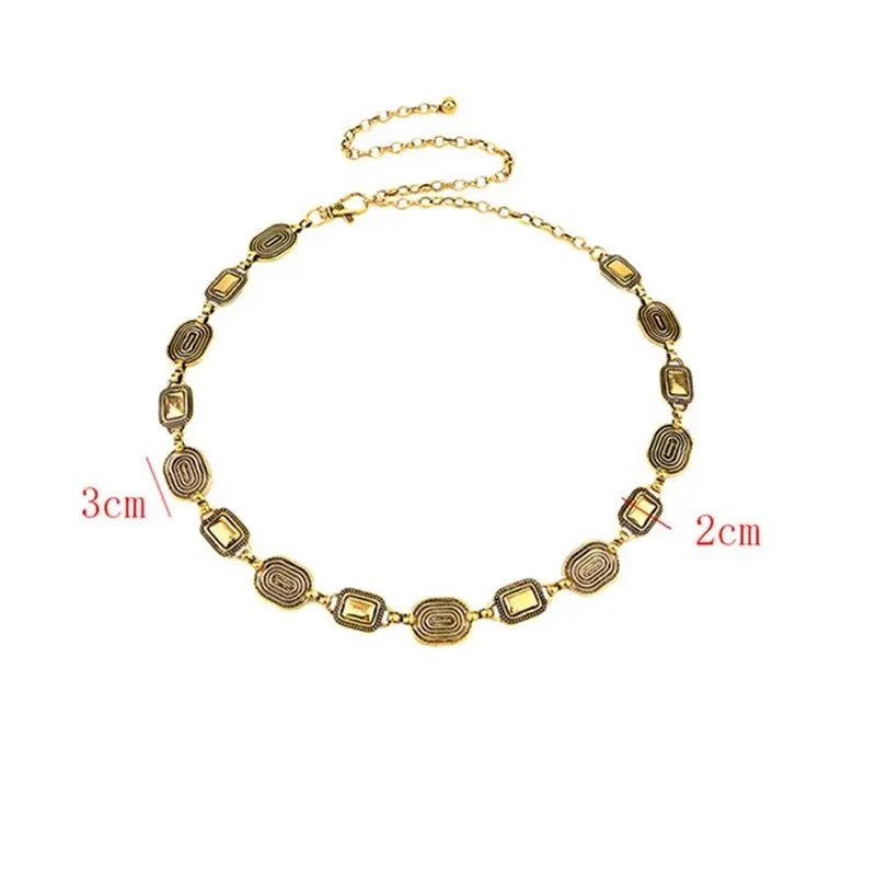 MetalMyst Casual & Elegant Slim Metal Hanging-Buckle Belt