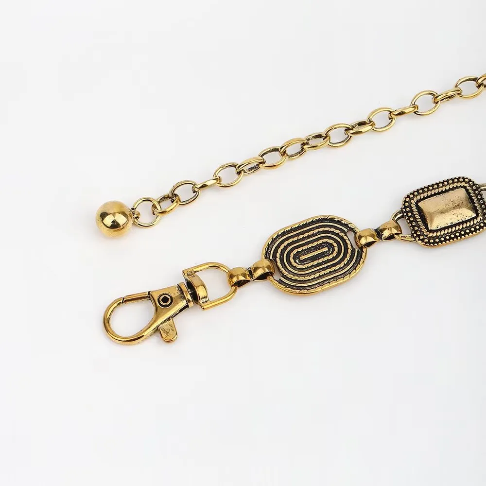 MetalMyst Casual & Elegant Slim Metal Hanging-Buckle Belt