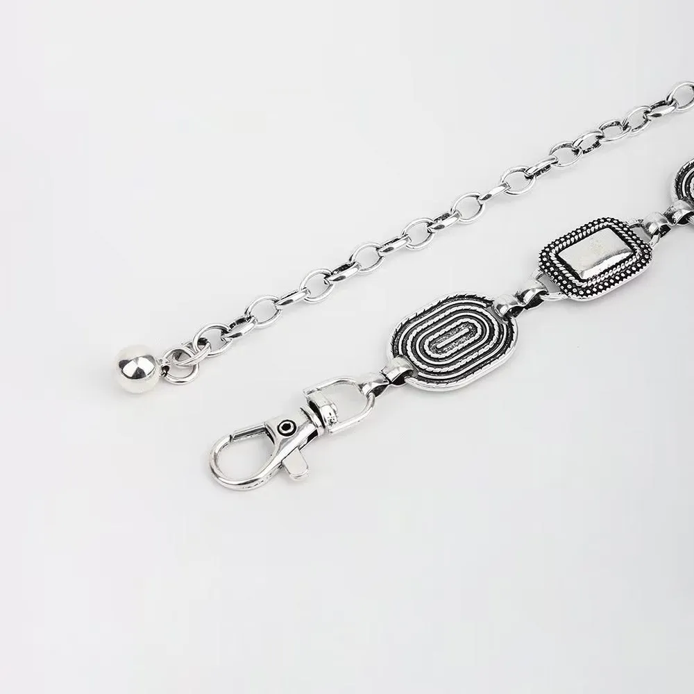MetalMyst Casual & Elegant Slim Metal Hanging-Buckle Belt