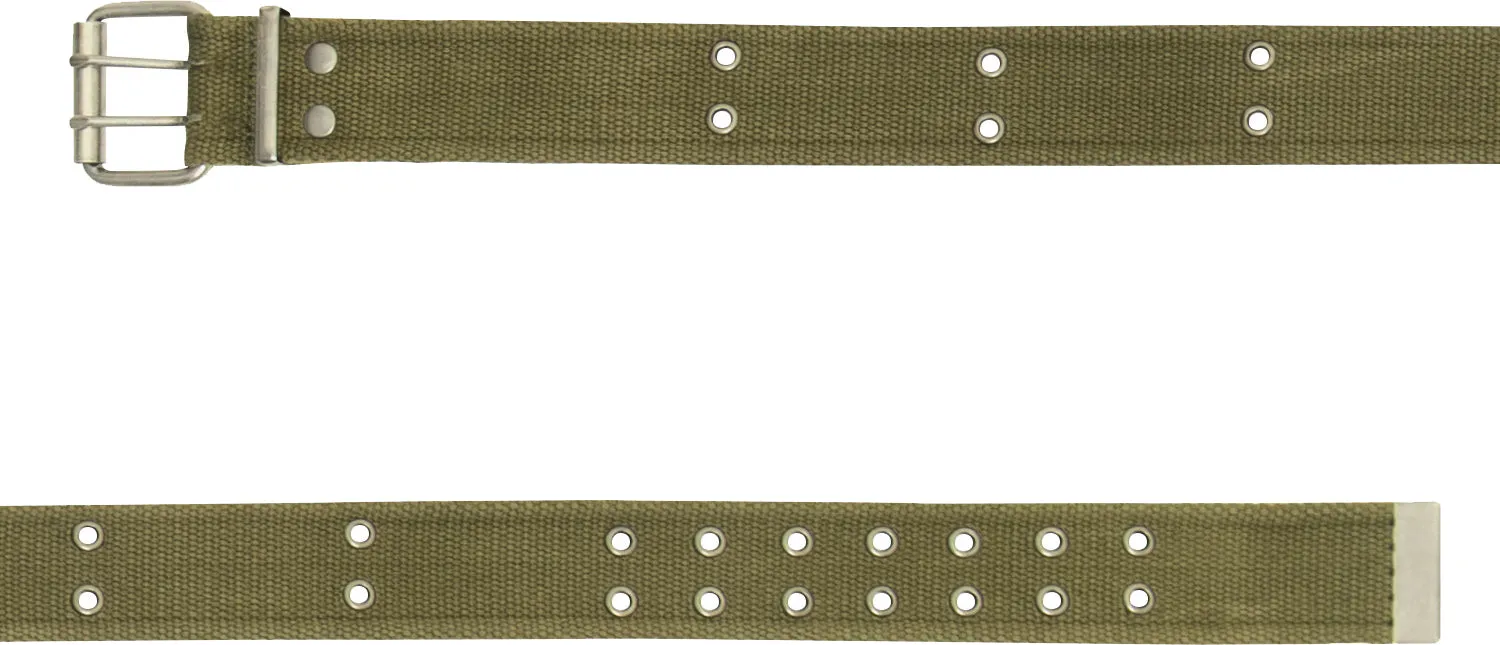 Olive Drab - Military GI Vintage Style Pistol Belt - Cotton