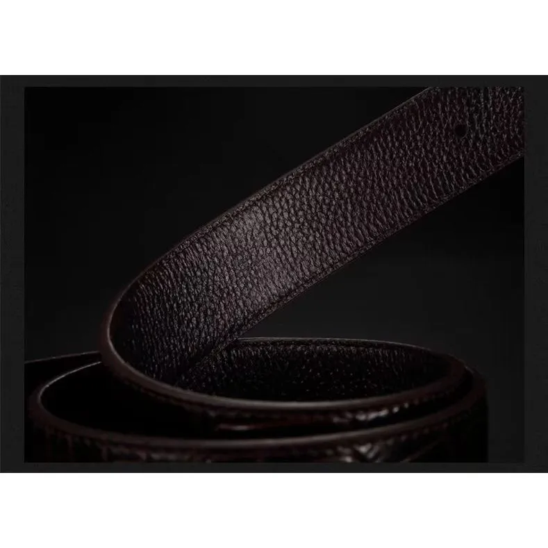 PlaidLux CrocLeather Belt