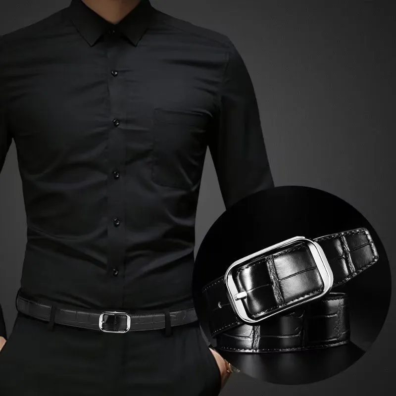 PlaidLux CrocLeather Belt