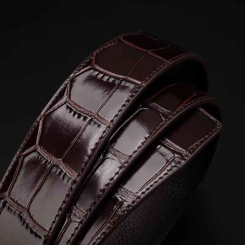 PlaidLux CrocLeather Belt