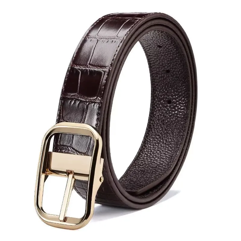 PlaidLux CrocLeather Belt