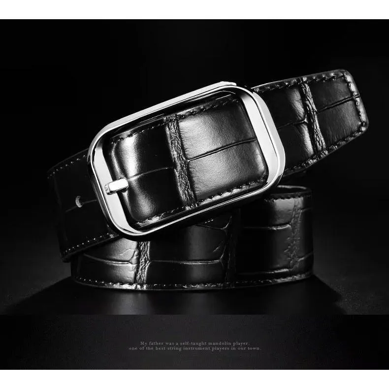PlaidLux CrocLeather Belt