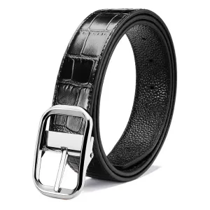 PlaidLux CrocLeather Belt