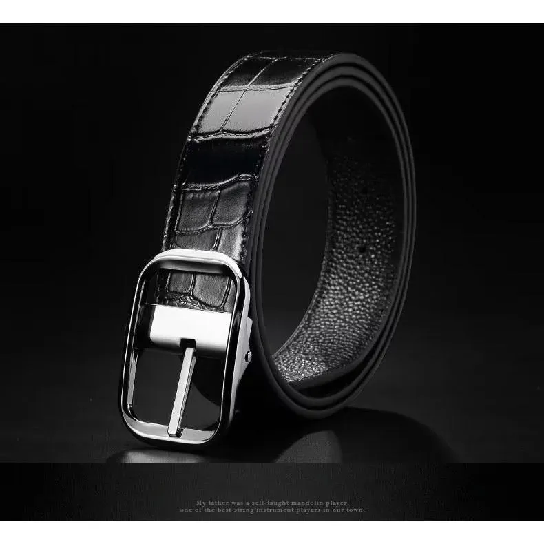 PlaidLux CrocLeather Belt