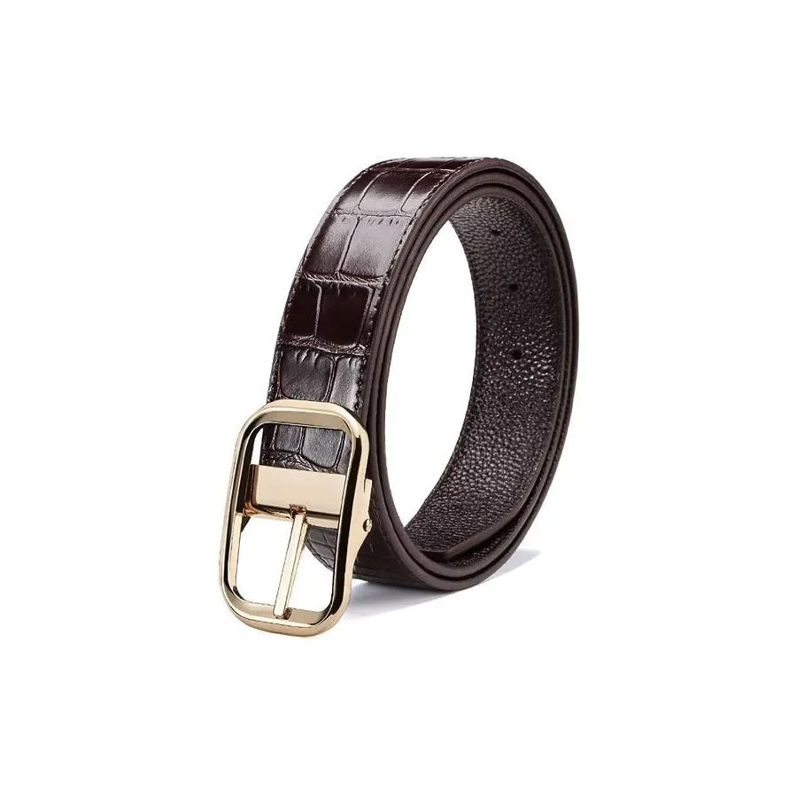 PlaidLux CrocLeather Belt