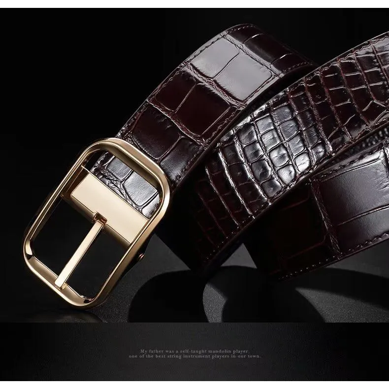 PlaidLux CrocLeather Belt
