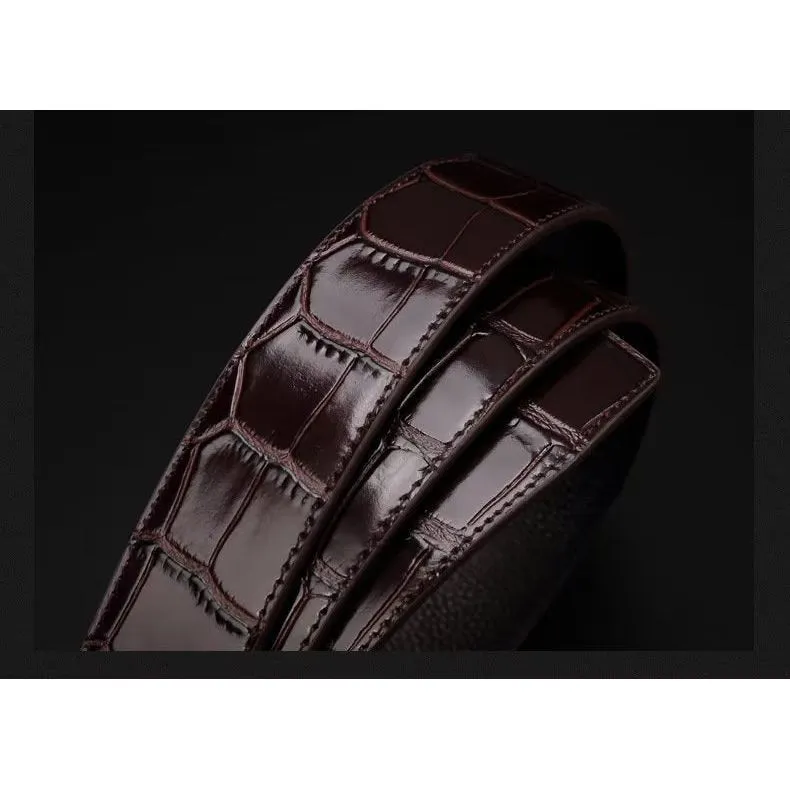 PlaidLux CrocLeather Belt