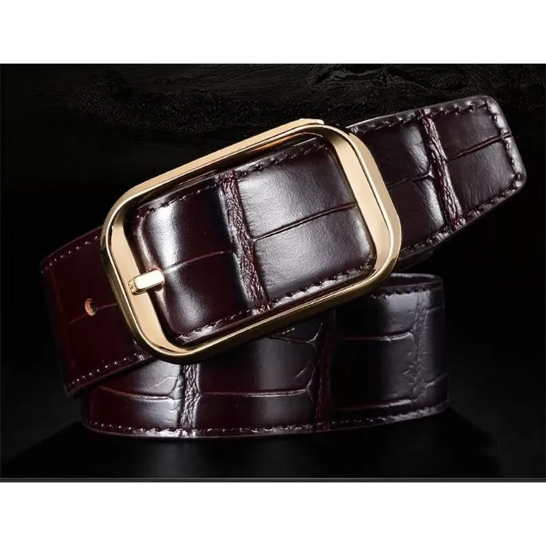 PlaidLux CrocLeather Belt