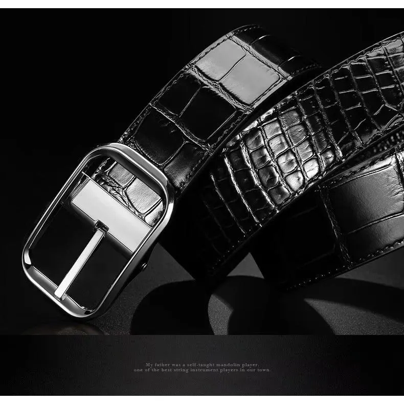 PlaidLux CrocLeather Belt