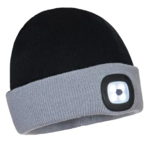 Portwest Two Tone LED Rechargeable Beanie-B034