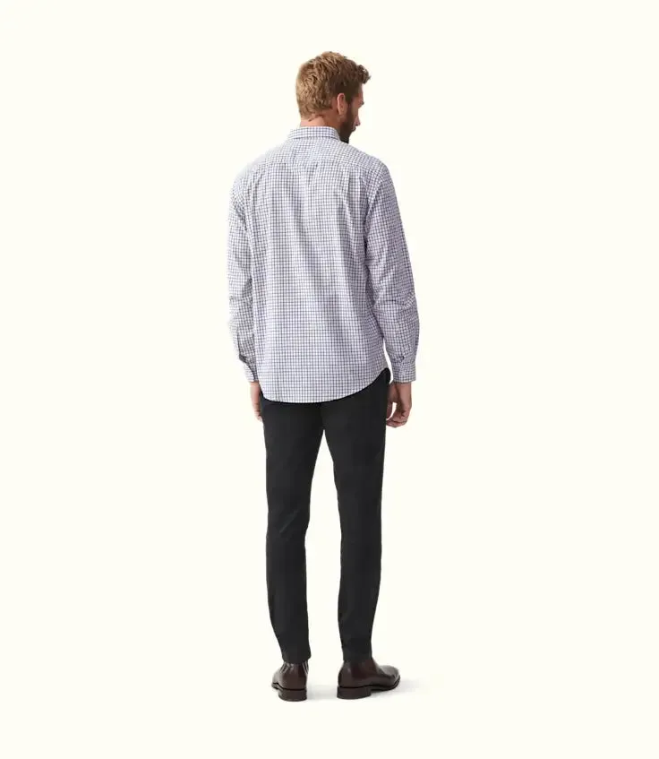 R.M.Willams Collins Shirt - Navy / Burgundy/ White