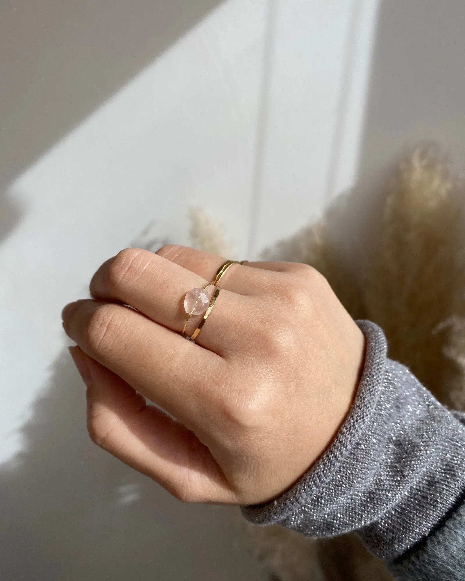 Rose Quartz Daily Serenity Ring