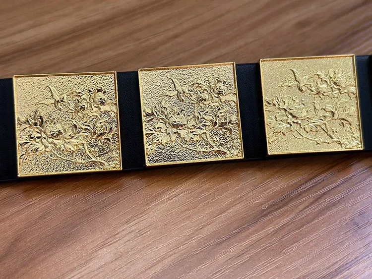 Shuang Kou 双扣 Double Buckle Song Dynasty Unisex Two Panel Belt