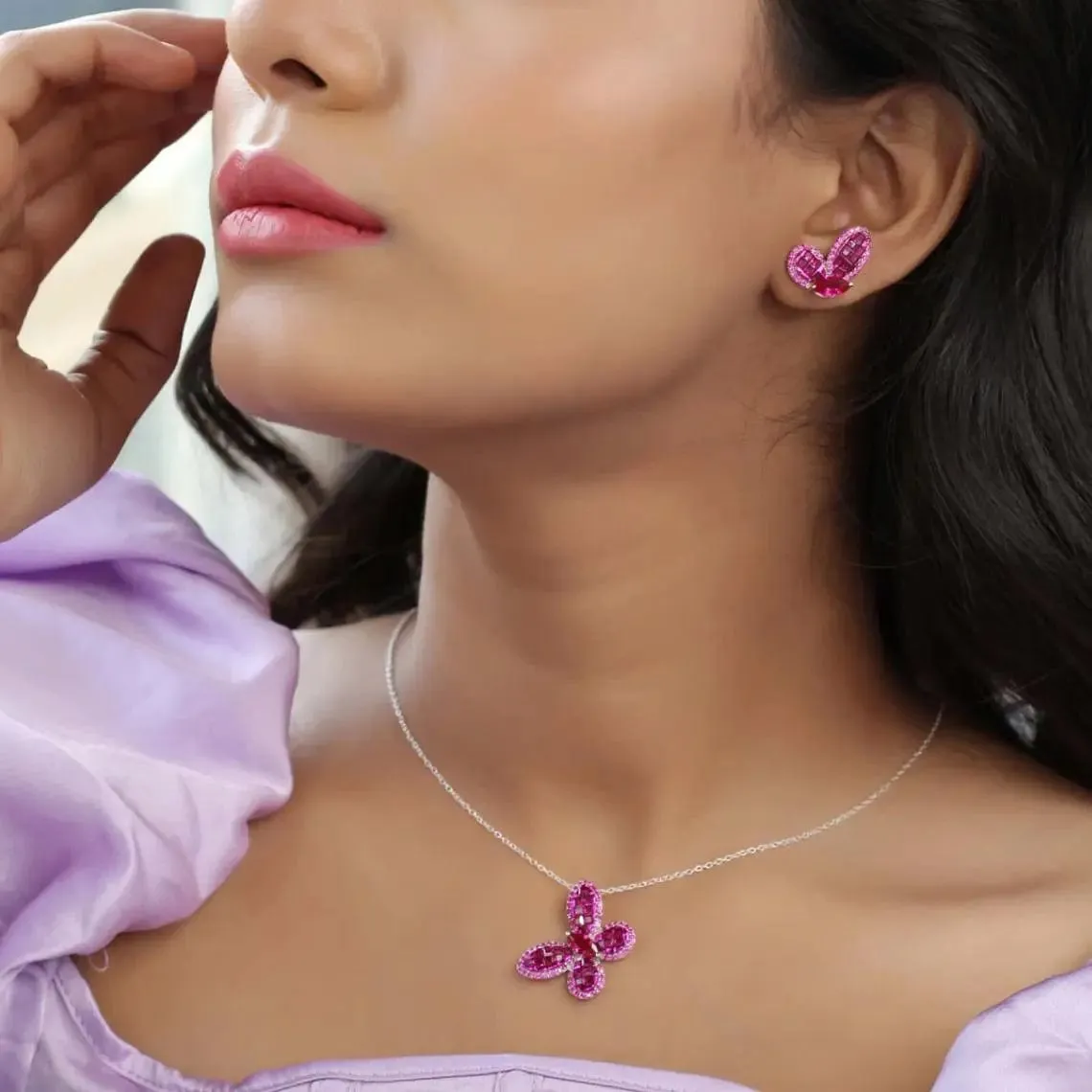 Silver Butterfly Earring