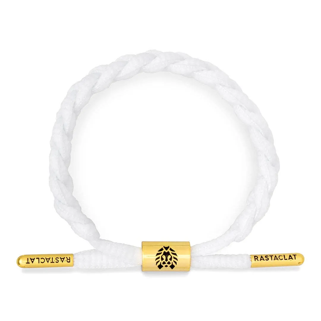 Solid Braided Bracelet: Zion II White / Medium/Large