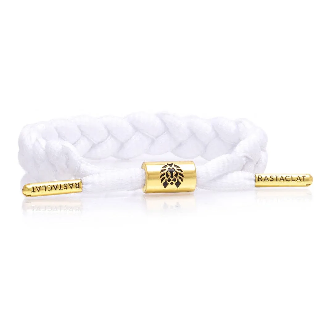 Solid Braided Bracelet: Zion II White / Medium/Large
