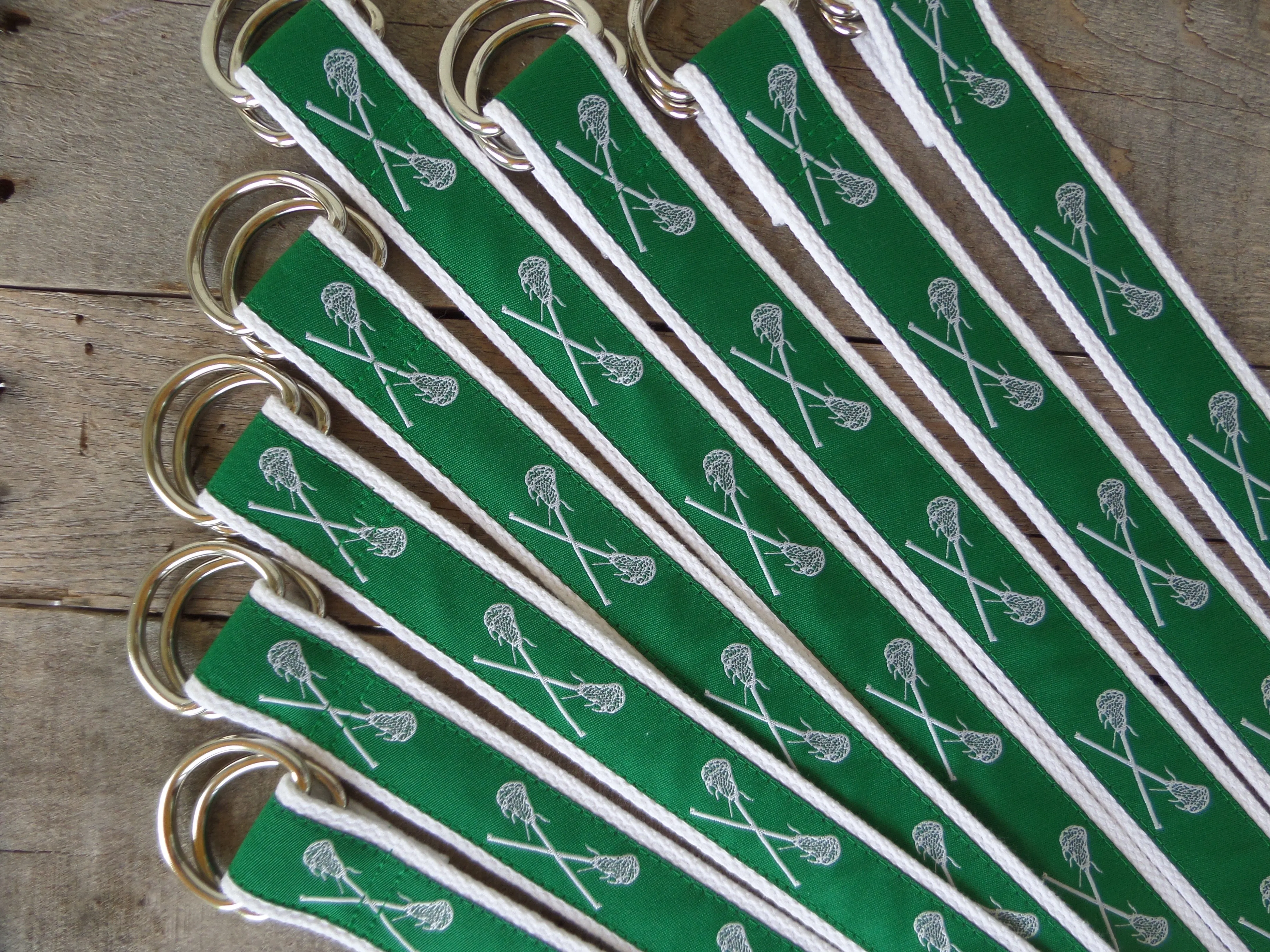 Stocked Ribbon/Custom Made/Lacrosse Team Belts