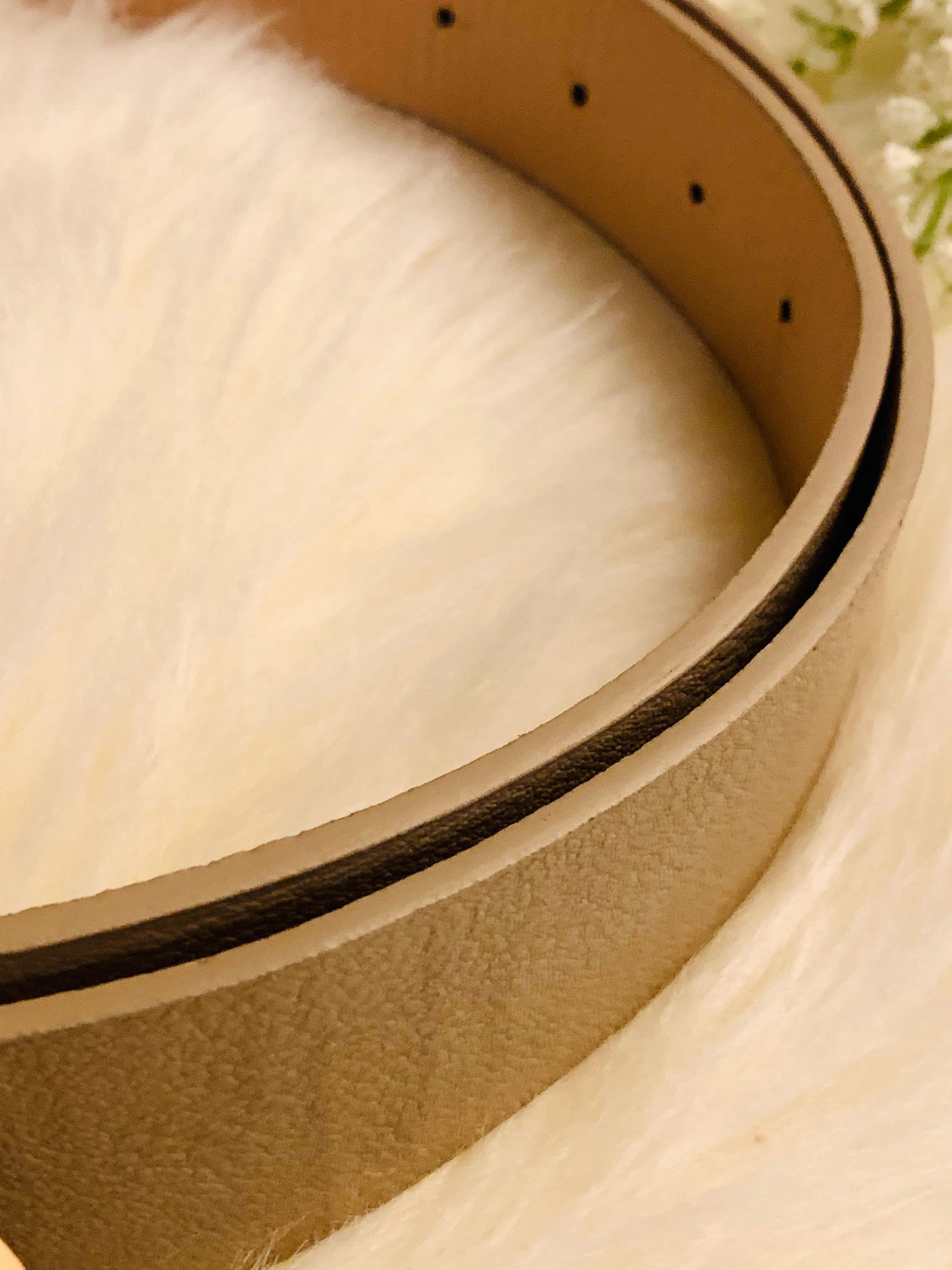 Taupe CG Leather Belt
