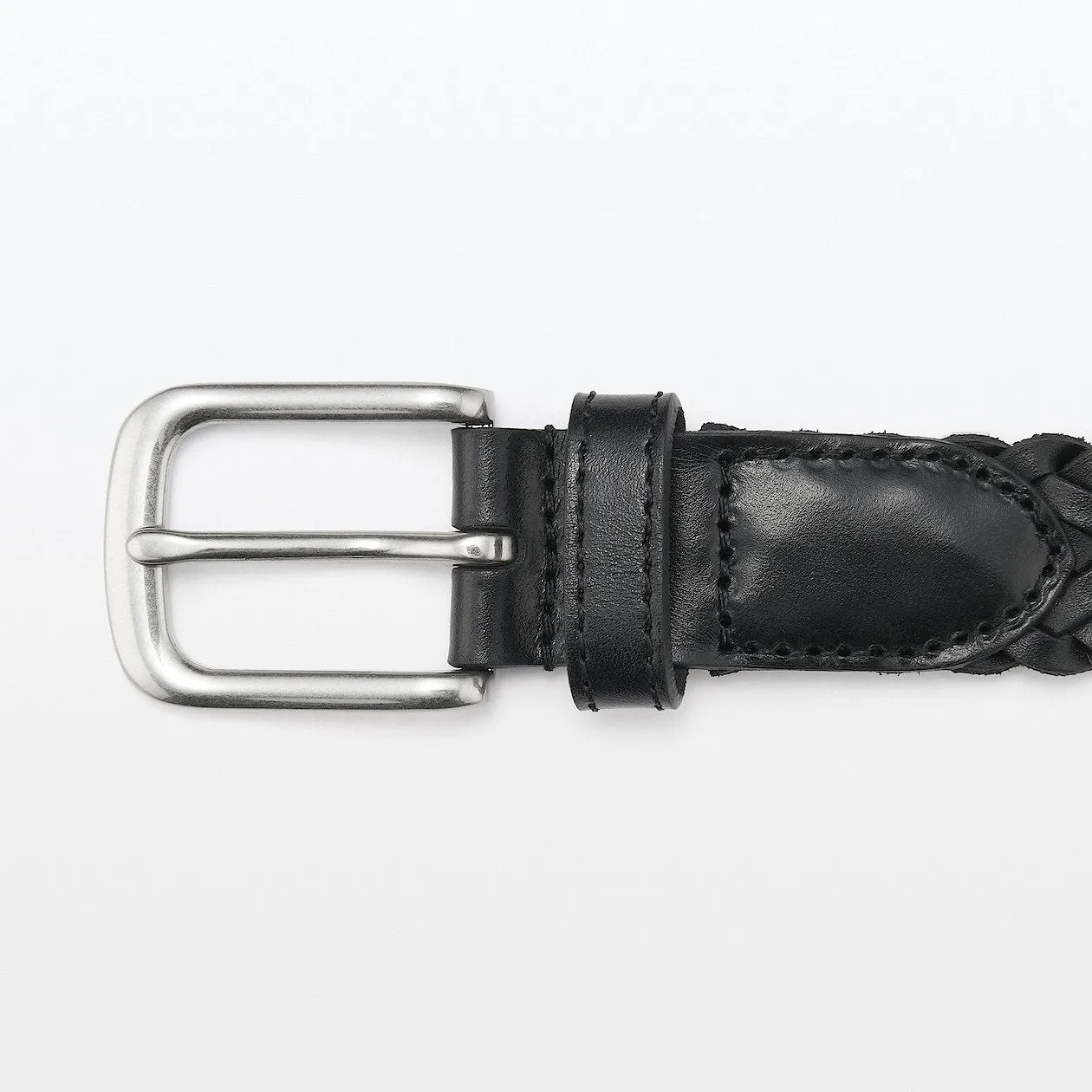 Vegetable Tanned Leather Mesh Belt