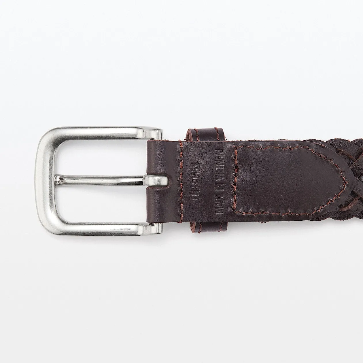 Vegetable Tanned Leather Mesh Belt