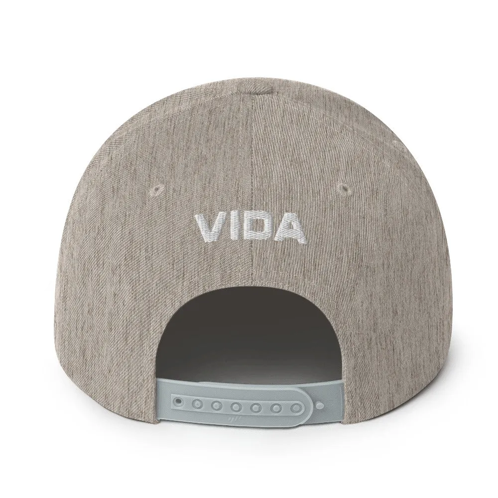 Vida Icon (Full Color) Flat Brim Snapback Hat