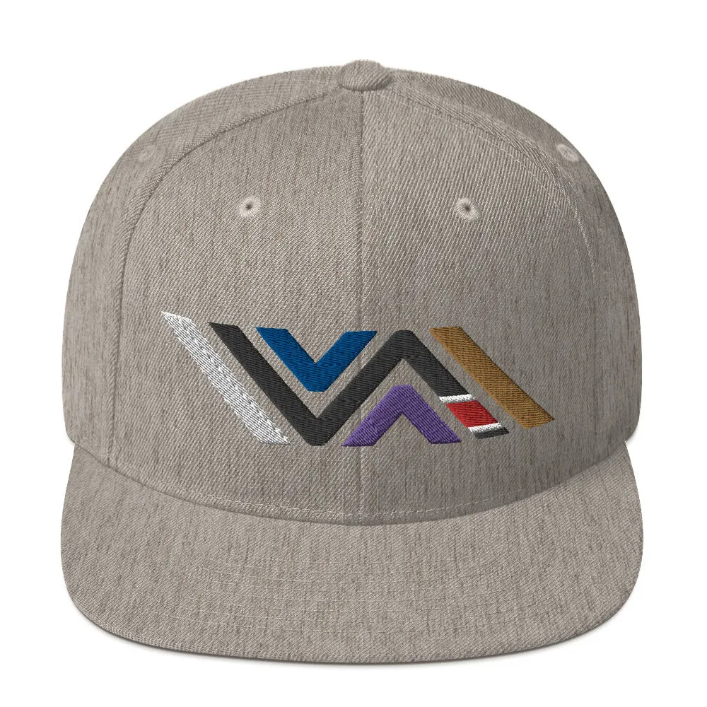 Vida Icon (Full Color) Flat Brim Snapback Hat
