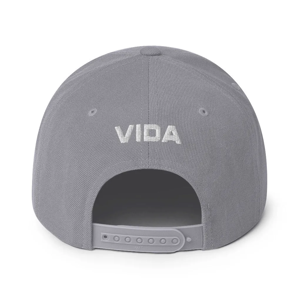 Vida Icon (Full Color) Flat Brim Snapback Hat