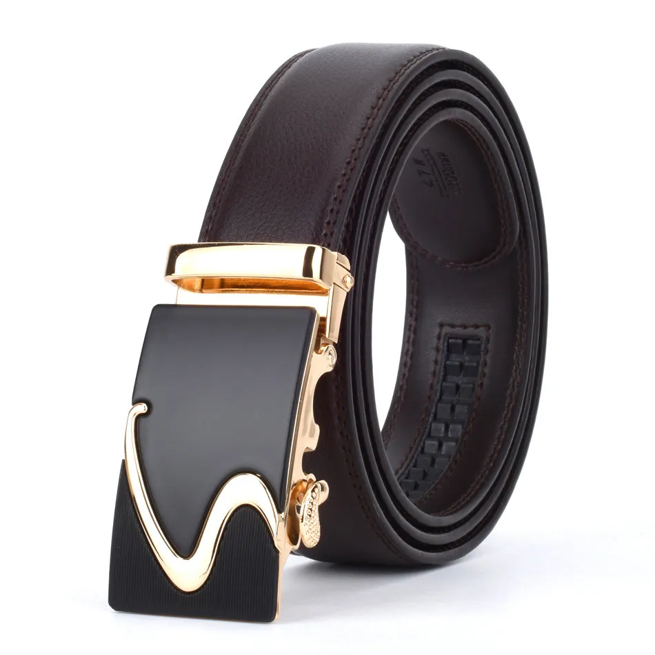 West Louis Designer Buckle Leather Belt