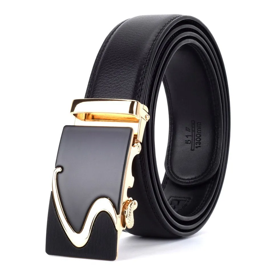 West Louis Designer Buckle Leather Belt