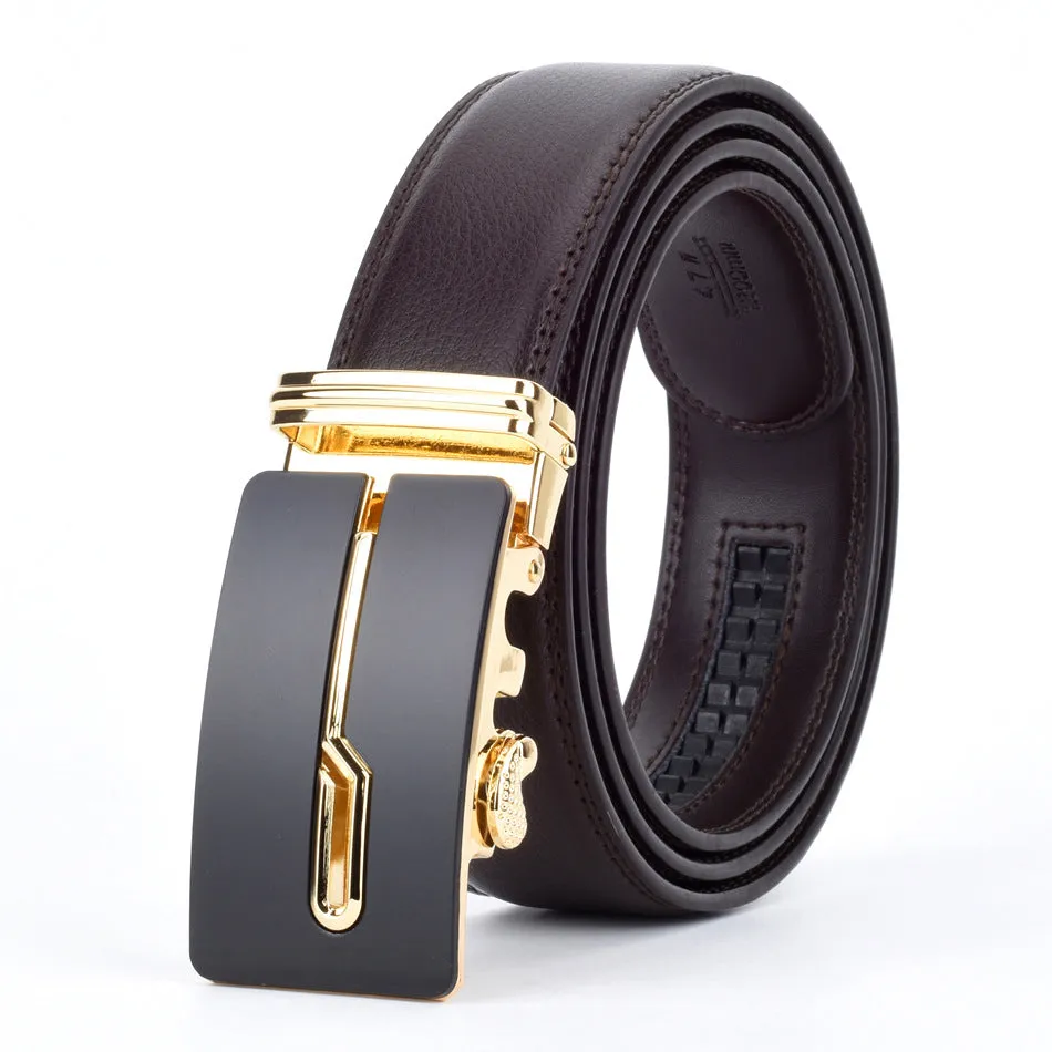 West Louis Designer Buckle Leather Belt