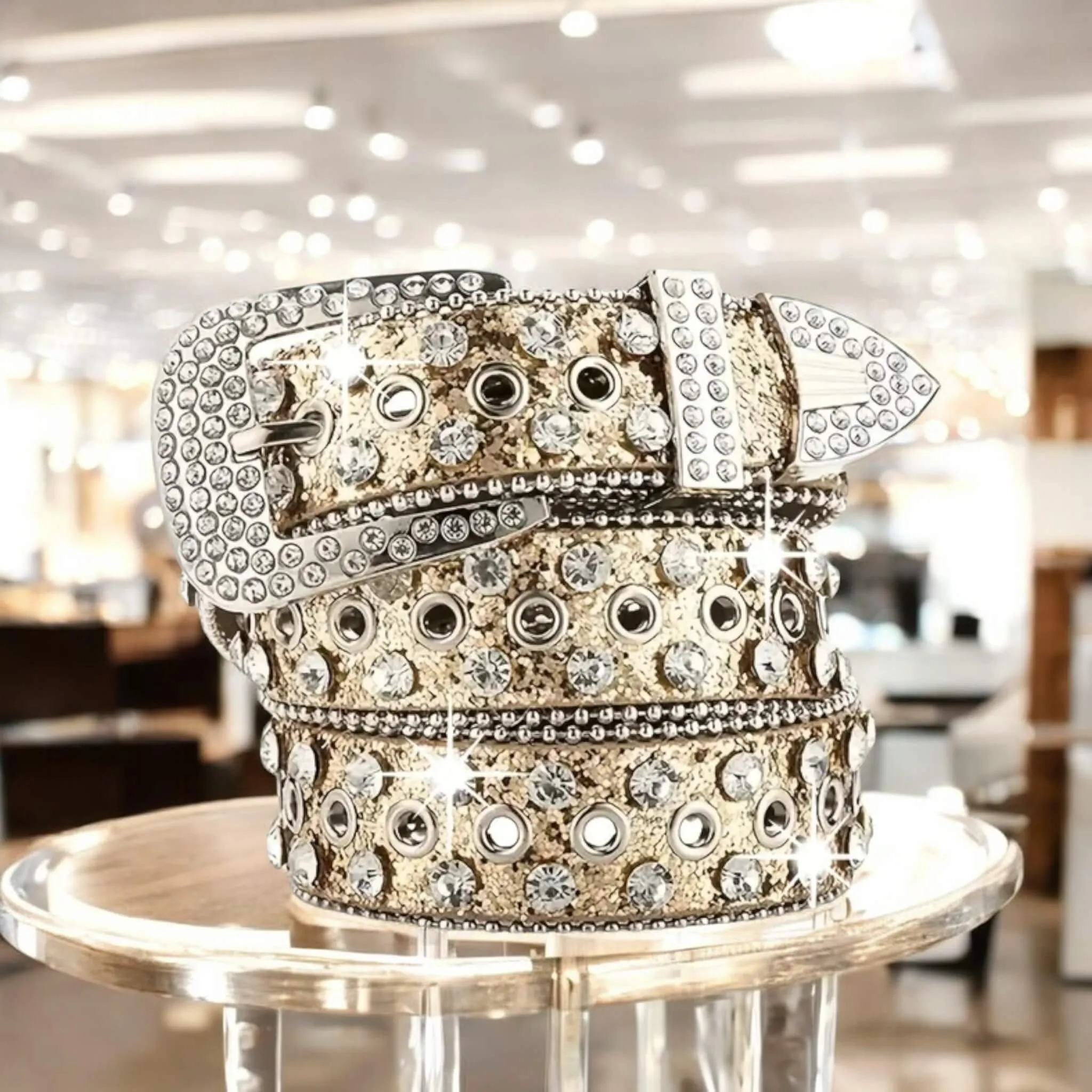Women's Rhinestone Western Belts
