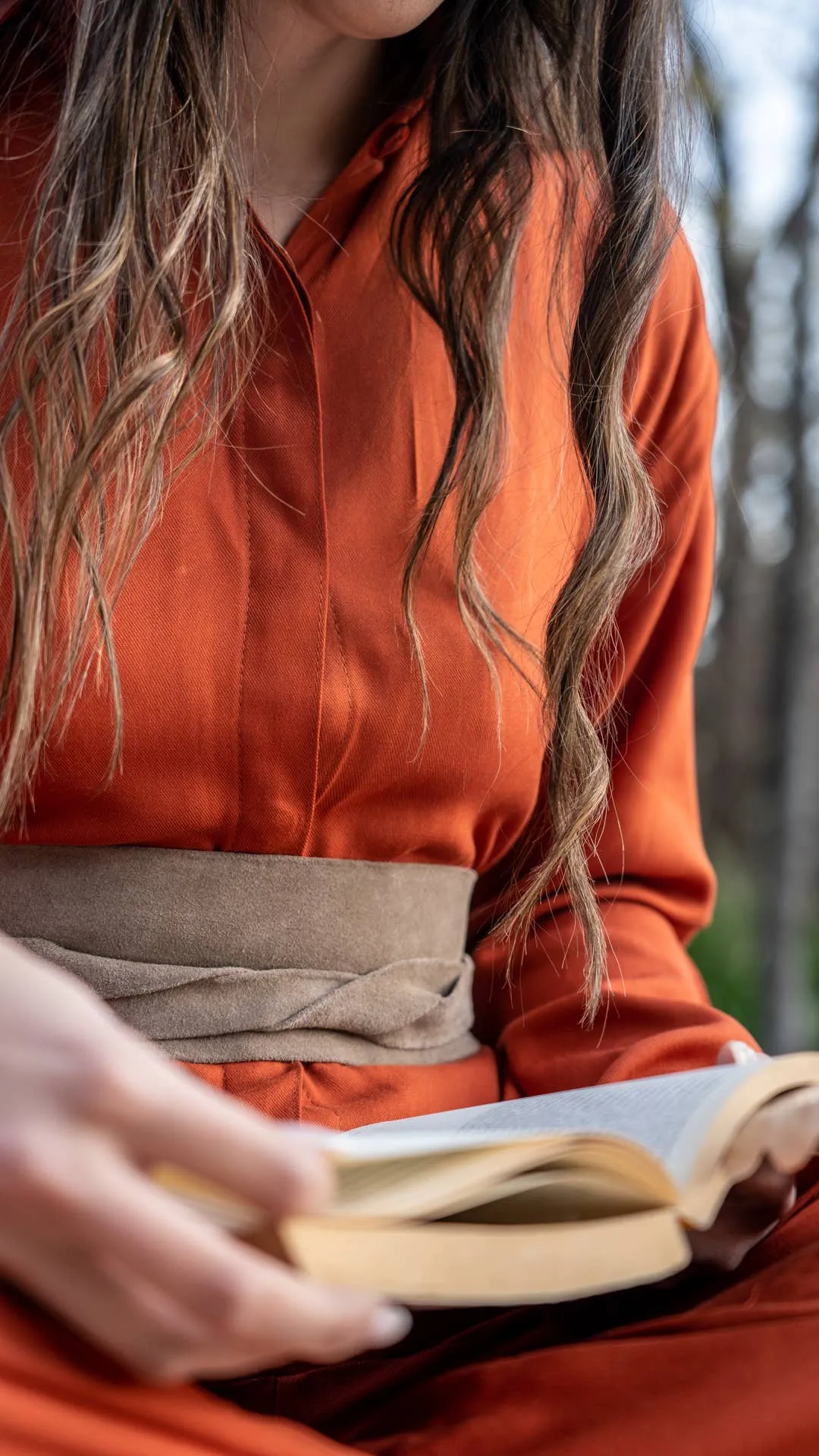Wrap Belt - Rusty Cognac Suede